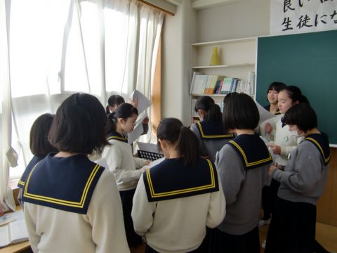 菊組の練習風景